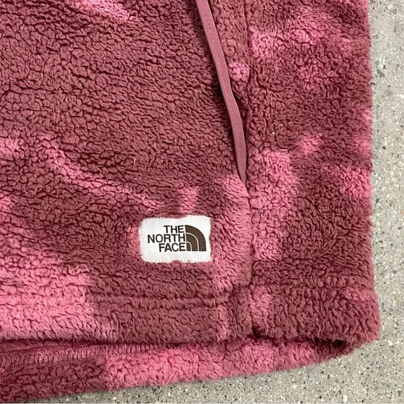 The North Face Printed Campshire Pullover Pink Camo Fleece Hoodie 2.0 size XL - Picture 6 of 12